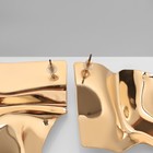 Серьги металл «Атмосфера» ромб мятый, цвет золото - Фото 4