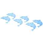 Набор мини-ковриков для ванны на присосках Доляна «Дельфин», 12×9 см, 6 шт, цвет МИКС - Фото 1