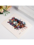 Переводная тату на тело цветная «Тигр», 10×8 см - Фото 4