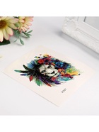 Переводная тату на тело цветная «Лев в цветах», 10?8 см (комплект 5 шт) - фото 42844092