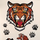 Татуировка на тело цветная с блёстками "Тигры" 14,8х10,5 см - Фото 3