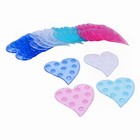 Набор мини-ковриков для ванны на присосках Доляна «Сердце», 13×8 см, 6 шт, цвет МИКС - Фото 1