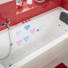 Набор мини-ковриков для ванны на присосках Доляна «Сердце», 13×8 см, 6 шт, цвет МИКС - Фото 2