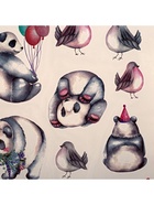 Переводные тату на тело цветные «Панды», 21?15 см (комплект 5 шт) - фото 43695805