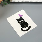 Татуировка на тело "Котик с бабочкой" - фото 24645929