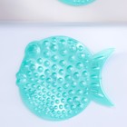 Набор мини-ковриков для ванны на присосках Доляна «Рыбка-шар», 10×11 см, 4 шт, цвет МИКС - Фото 3