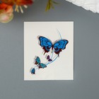 Татуировка на тело "Голубые бабочки" - фото 319788835