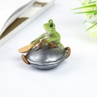Сувенир полистоун миниатюра "Лягушонок со сковородой" 5х6,5х6,5 см - Фото 4