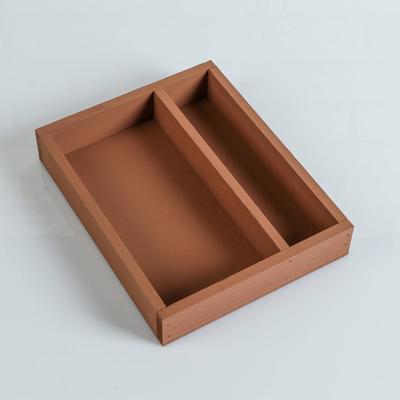 Кашпо - ящик для цветов «Макарунас», 25.5×20×4.5 см, деревянное, коричневое
