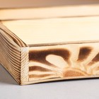 Кашпо деревянное 25.5×20×4.5 см "Макарунас", обжиг Дарим Красиво - Фото 4