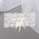 Подвязка для невесты "Венчание", белая - фото 8839183