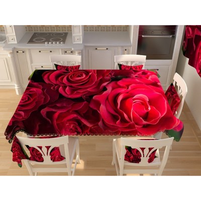 Фотоскатерть «Волнистые розы», размер 145 × 200 см, габардин