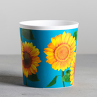 Кашпо для цветов «Подсолнухи», 1,6 л, 14 х 14 см - Фото 2