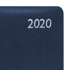 Еженедельник датированный 2020 год, А5, 64 листа, BRAUBERG Profile, фактурная кожа, синий - Фото 4