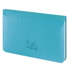 Еженедельник датированный 2020 год, А6, 64 листа, BRAUBERG Rainbow, гладкая кожа, бирюзовый - Фото 1