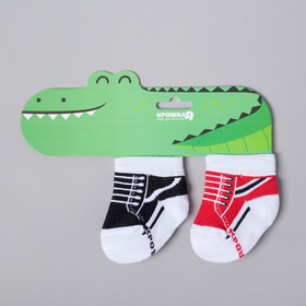 Набор носков Крошка Я 'Крокодил', 2 пары, 6-8 см