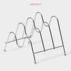 Подставка для крышек Доляна, 3 секции, 21×14×14 см, хром - Фото 2