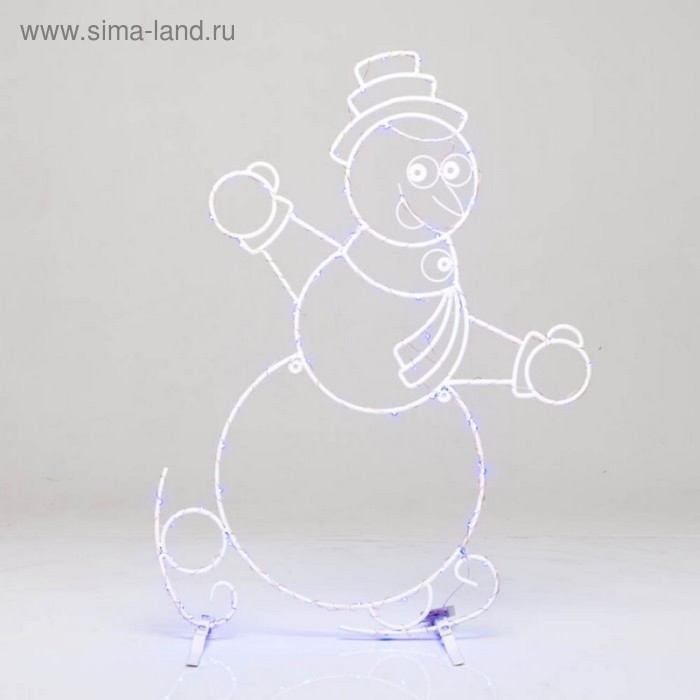 Светящаяся фигура Снеговик на коньках 57-637 - Фото 1