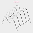 Подставка для крышек Доляна, 4 секции, 22×18×14 см, хромированная - Фото 3