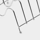 Подставка для крышек Доляна, 4 секции, 22×18×14 см, хромированная - Фото 5