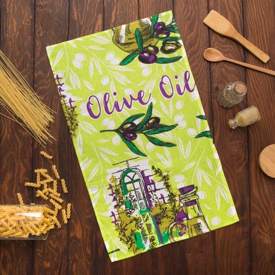 Полотенце вафельное Collorista «Олива», цвет салатовый 35×58, 100% хл, 160 г/м²