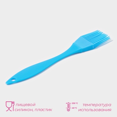 Кисть Доляна «Лето», силикон, 16.5 см, голубая