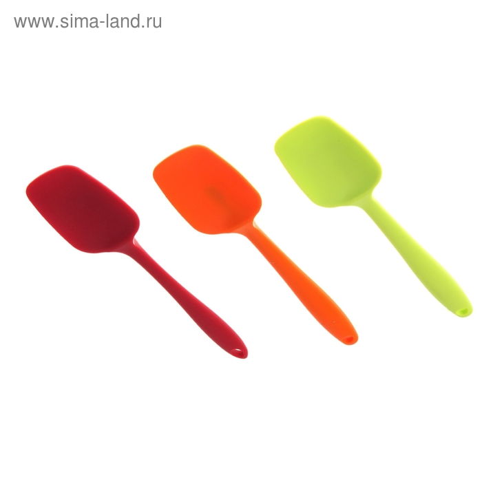 Ложка силиконовая гарнирная Доляна «Лето», 27,5 см, цвет МИКС - Фото 1
