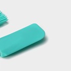 Набор для выпечки Доляна «Лёд», 2 предмета: лопатка 18.5 см, кисть 16.5 см, бирюзовый - Фото 4