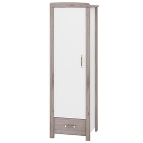 Шкаф одностворчатый, 600 × 450 × 1910 мм, цвет нельсон / белый