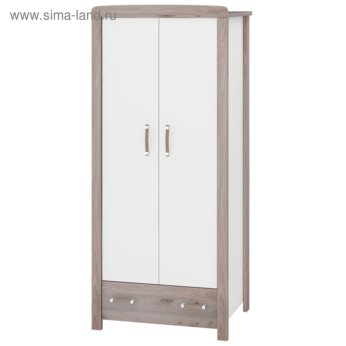 Шкаф двухстворчатый, 850 × 550 × 1910 мм, цвет нельсон / белый - Фото 1