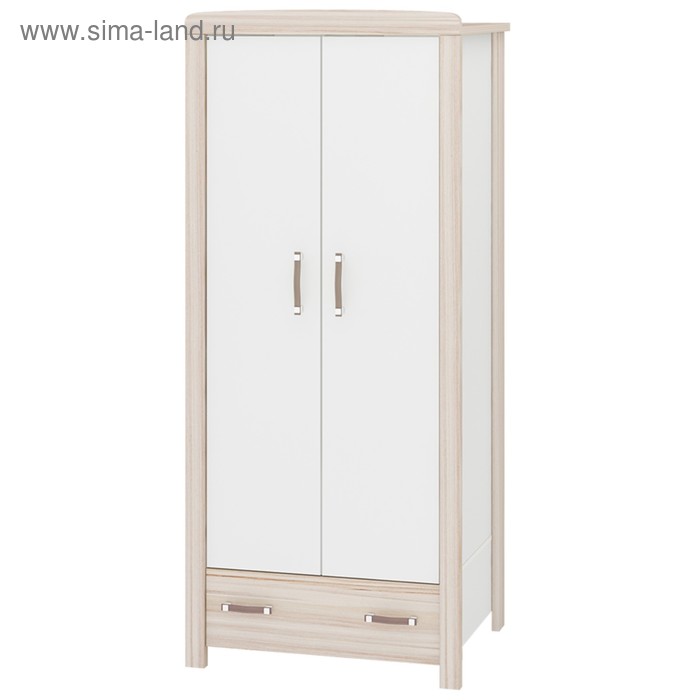 Шкаф двухстворчатый, 850 × 550 × 1910 мм, цвет карамель / белый - Фото 1