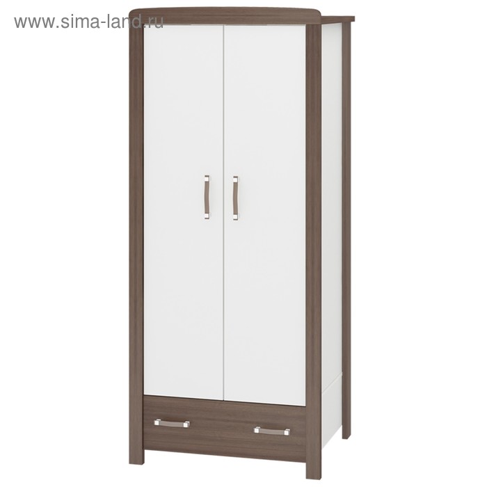 Шкаф двухстворчатый, 850 × 550 × 1910 мм, цвет шамони / белый - Фото 1