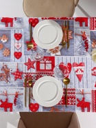 Скатерть новогодняя рогожка DomoVita Чудеса 110×150 см, рогожка 170 г/м², хл100% - Фото 3