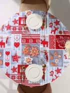 Скатерть новогодняя рогожка DomoVita Чудеса 150×150 см, хл100%, 170 г/м² - фото 7483636