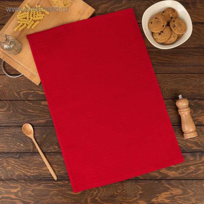 Полотенце Элиза 40х60 см, красный, хлопок 100%, 200 г/м2 - Фото 1