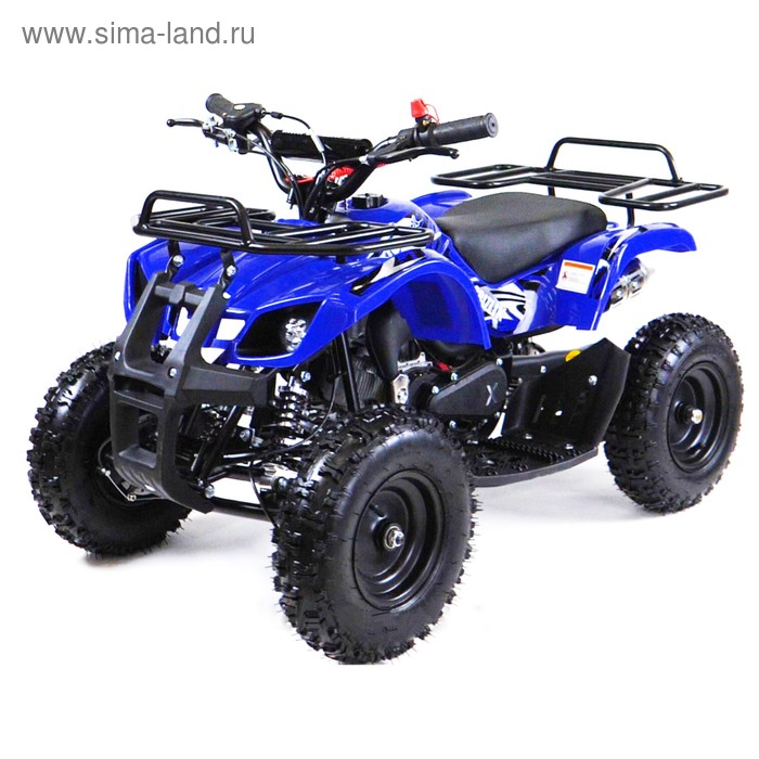 Квадроцикл детский бензиновый MOTAX ATV Х-16 Big Wheel с механическим стартером, синий - Фото 1