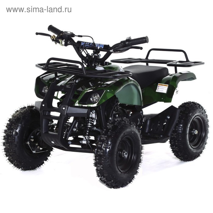 Квадроцикл детский бензиновый MOTAX ATV Х-16 Big Wheel с механическим старт,зеленый камуфляж - Фото 1