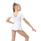 Купальник для гимнастики и танцев Grace Dance, р. 28, цвет белый - Фото 3