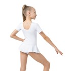 Купальник для гимнастики и танцев Grace Dance, р. 32, цвет белый - Фото 3