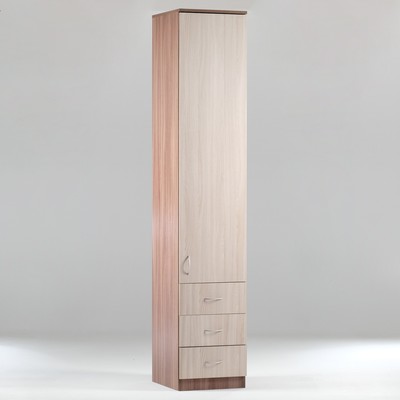 Шкаф - пенал «Клик Мебель. Герда», 400×450×2100 мм, цвет ясень шимо светлый/тёмный