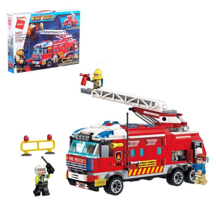 Конструктор «Пожарная машина», 3 минифигуры, 366 деталей