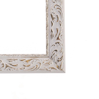 Рама для картин (зеркал) 40×50×4 см, дерево «Версаль», бело-золотая
