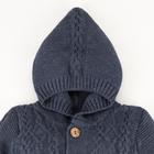 Комбинезон-конверт вязаный Крошка Я, синий, р.20, 56-62см - фото 24376790