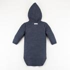 Комбинезон-конверт вязаный Крошка Я, синий, р.20, 56-62см - фото 24376793