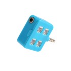 Вспышка-подсветка для селфи 4LED, аккумуляторная, 3.5 Jack, кабель в комплекте, голубая - Фото 7