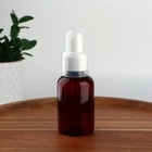 Бутылочка для хранения, с пипеткой, 50 мл, коричневая, белая - Фото 2