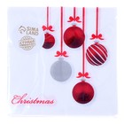 Салфетки новогодние бумажные «Украшения», 33×33 см, набор 20 шт - Фото 4