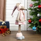 Кукла интерьерная "Мышка в бежевом свитере и розовой юбочке" 62х14х16 см - Фото 2