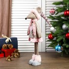 Кукла интерьерная "Мышка в бежевом свитере и розовой юбочке" 62х14х16 см - Фото 4