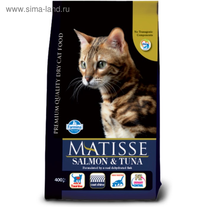 Сухой корм Farmina Matisse для кошек, лосось/тунец 10 кг - Фото 1